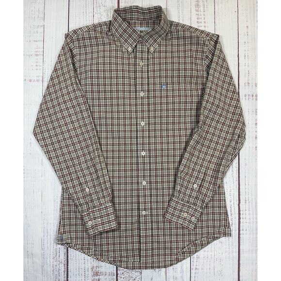 Southern Tide Other - Southern Tide Button Down Shirt Men's Size S Brown Red Plaid Long Sleeve Casual
